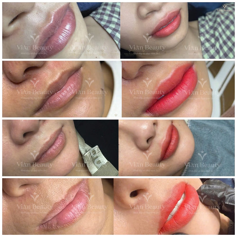 Đánh giá chất lượng điêu khắc mày môi tại Vian Beauty 7