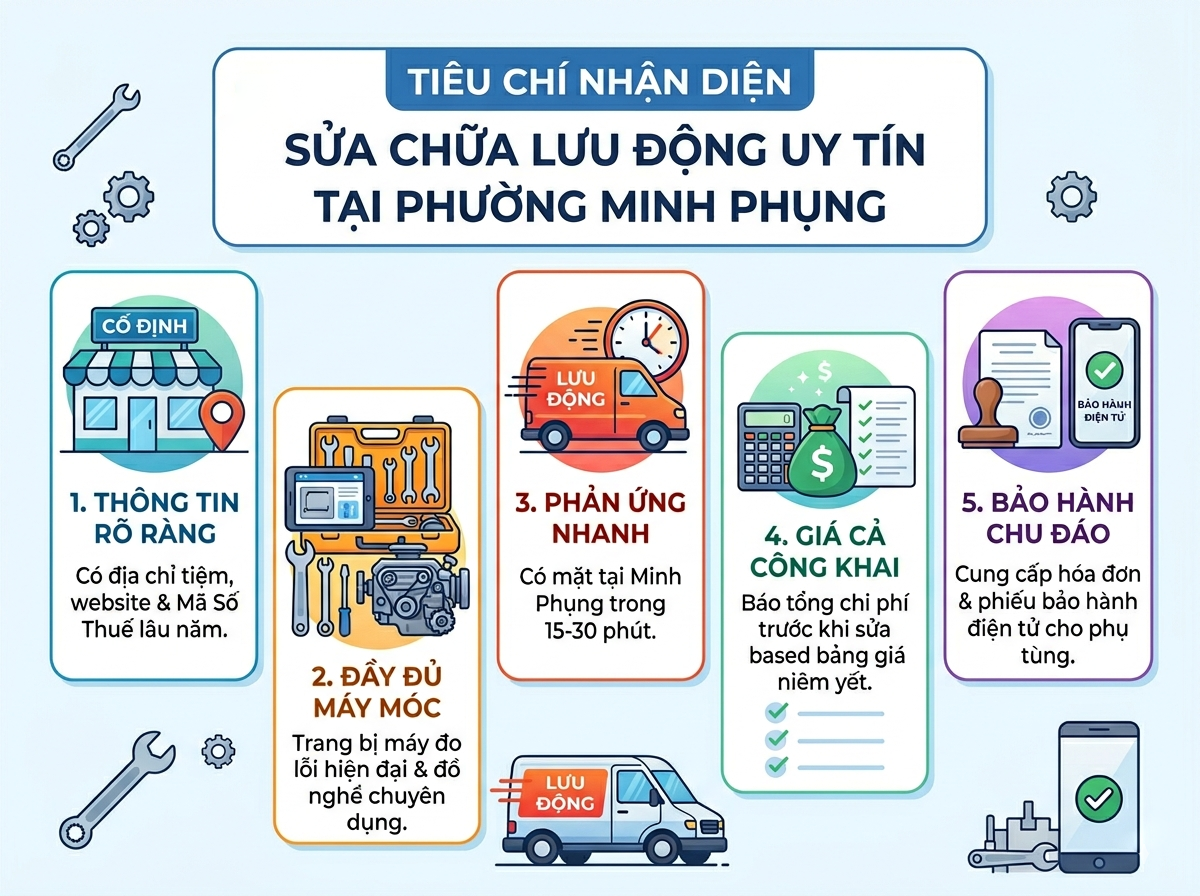 Dịch Vụ Bảo Dưỡng Ô Tô Lưu Động Uy Tín Tại Phường Minh Phụng 5