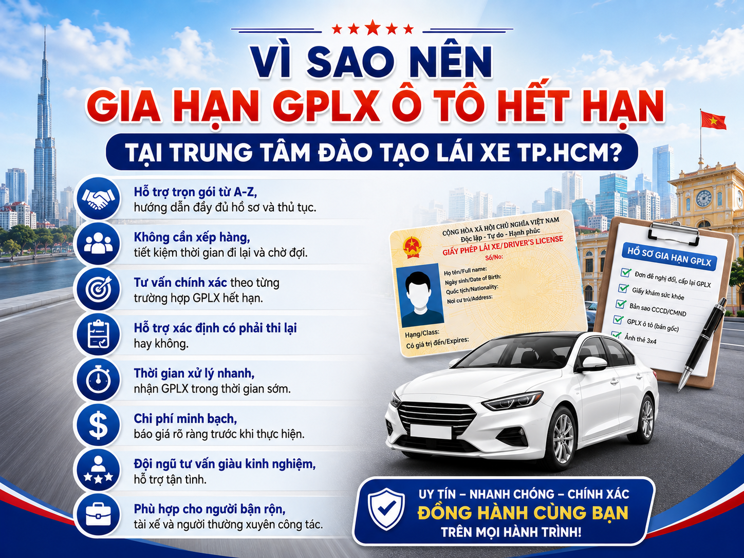 Phí Dịch Vụ Gia Hạn Giấy Phép Lái Xe Ô Tô Hết Hạn Ở Phường Tân Định HCM 2