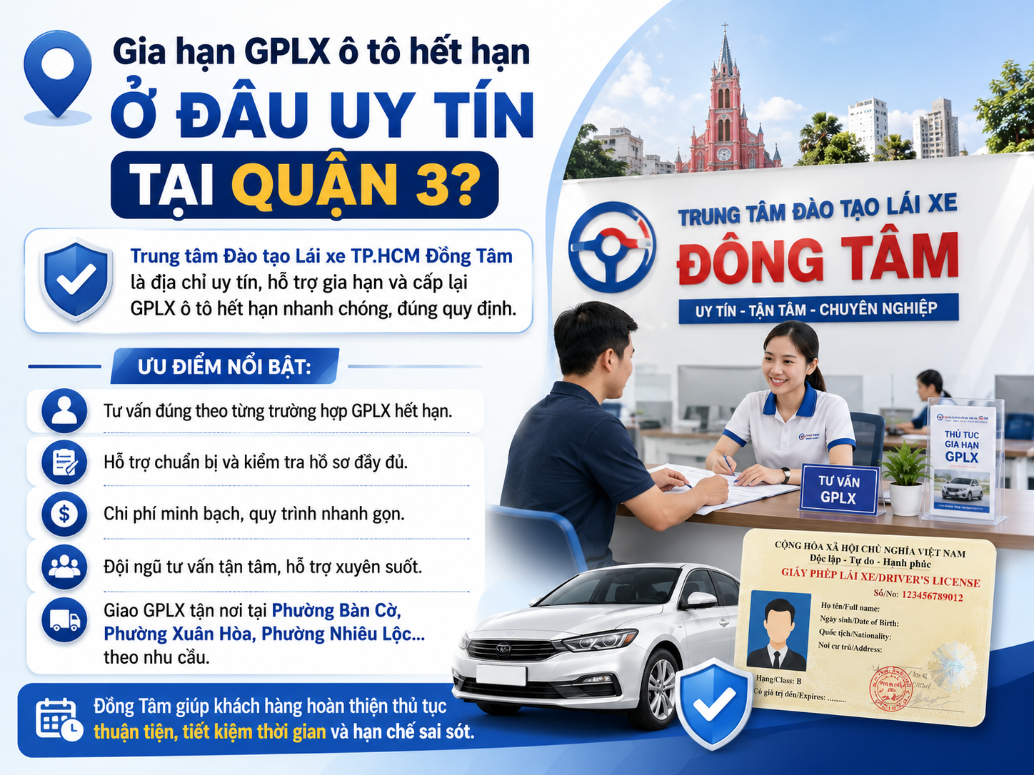 Địa điểm đổi bằng lái xe ô tô quá hạn đáng tin cậy tại Quận 3 3