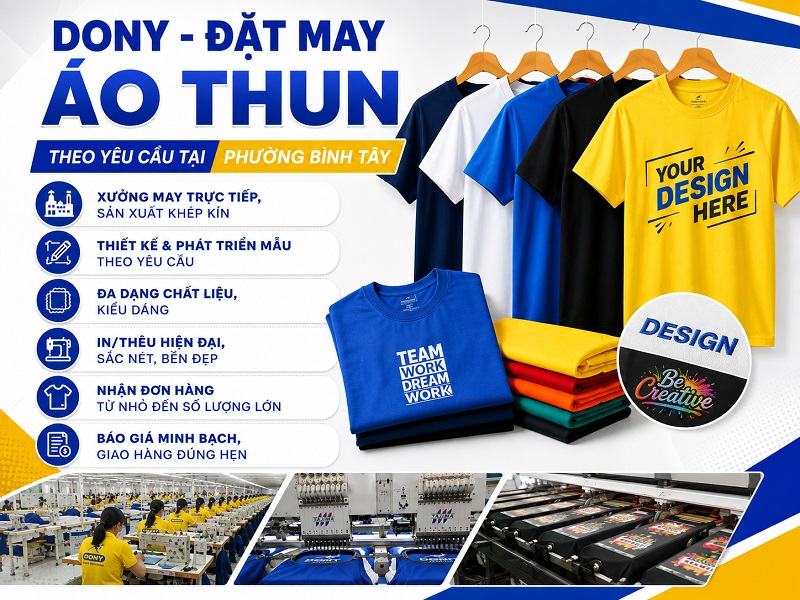 Công ty nhận đặt may áo thun theo yêu cầu phường Bình Tây 2 Công ty nhận đặt may áo thun theo yêu cầu phường Bình Tây 1