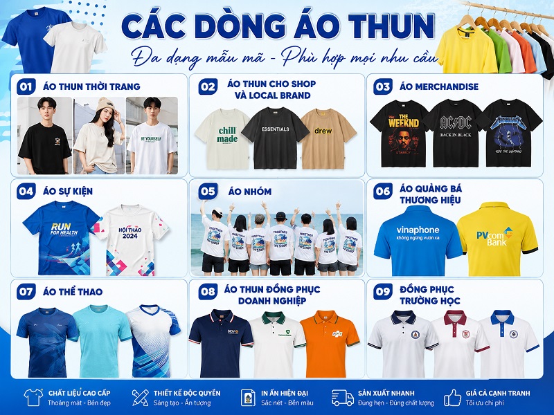 Công ty nhận đặt may áo thun theo yêu cầu phường Bình Tây 4 Công ty nhận đặt may áo thun theo yêu cầu phường Bình Tây 3
